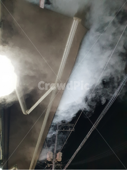 열기,밤,김,smoke,연기,불빛,겨울,따뜻한