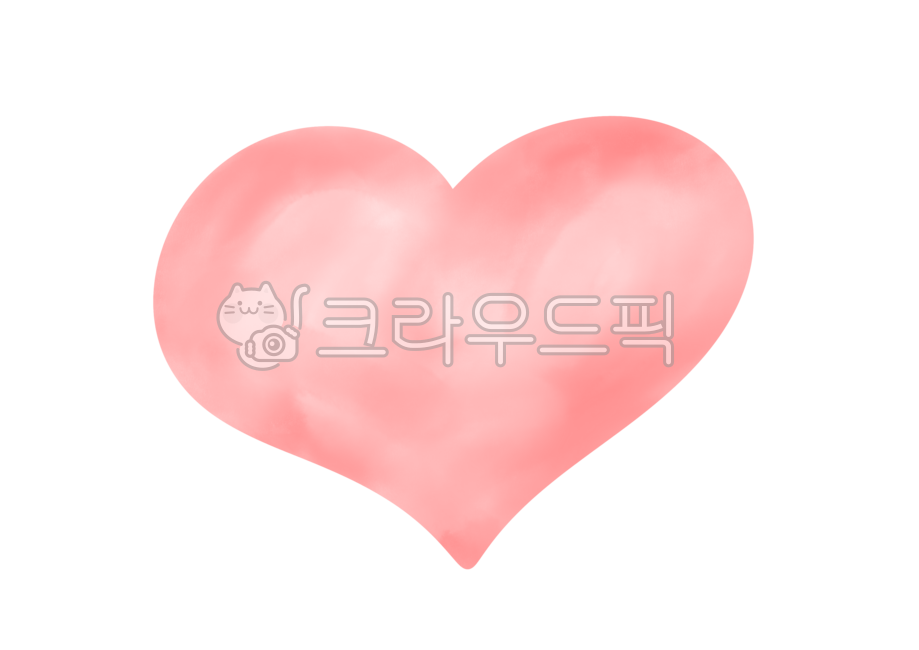 하트,하트일러스트,수채화,수채화일러스트,옅은수채화,묽은물감,물감,핑크,스티커,다꾸스티커,heart
