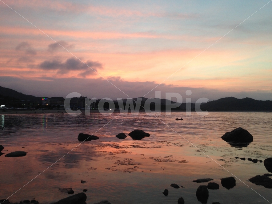 노을,바다,석양,반사,동해저녁,자연,풍경,nature,landscape,해변,바다,beach,sea,outdoors,옥외