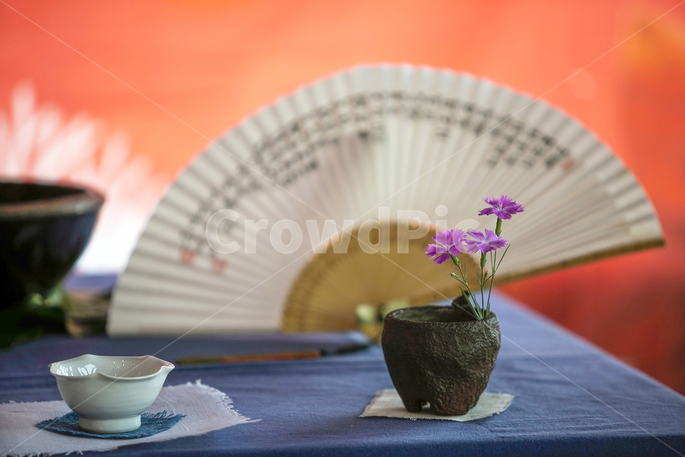 녹차,다도,장식,부채,꽃,대접,한국전통,한국문화,korean traditional,korean culture,식물,자연,plants,nature,꽃,flower