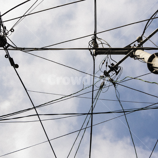 electric,wire,cable,전신주,전봇대,전깃줄,bluesky,하늘,구름,cloud,에너지산업,energy industry,utility pole