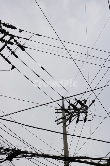 하늘,구름,전신주,sky,sora,cloud,kumo,흰색,검정,white,shiro,black,kuro,감성,산업,industry,industrial,에너지산업,energy industry,utility pole