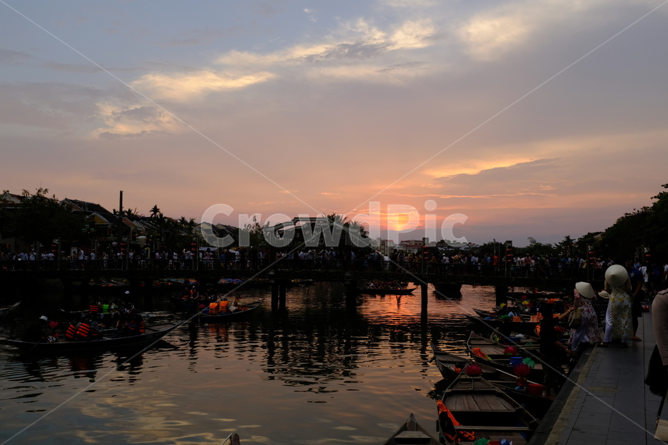 sunset,해질녁,노을,야경,베트남,투본강,소원,나룻배,나룻터,하늘,구름,호이안,올드타운,강가,강물,고요,풍경,물,자연,감성,여유