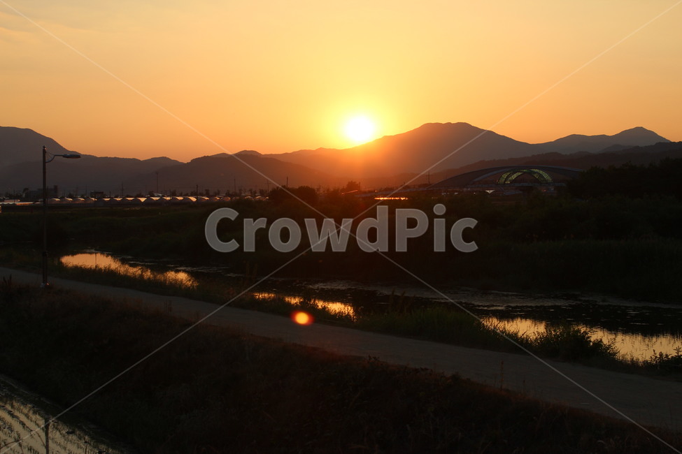 풍경,산,노을빛,노을,해돋이,자연,풍경,nature,landscape,flare,플레어,light,빛,sunlight,햇빛,outdoors,옥외