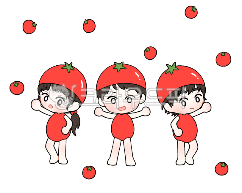 어린이집,유치원,어린이집일러스트,유치원일러스트,일러스트,토마토,토마토일러스트,사람,사람일러스트