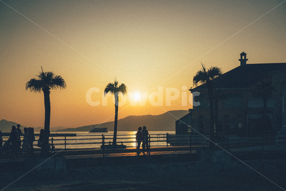 석양,바다,노을,실루엣,해변,자연,풍경,nature,landscape,사람들,대중,군중,other people,crowd