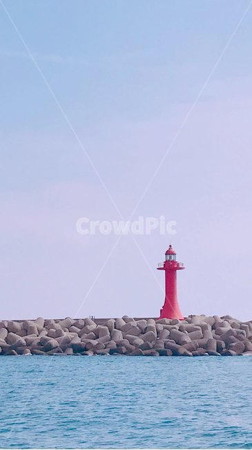 등대,바다,항구,방파제,빨강,파랑,등대,lighthouse