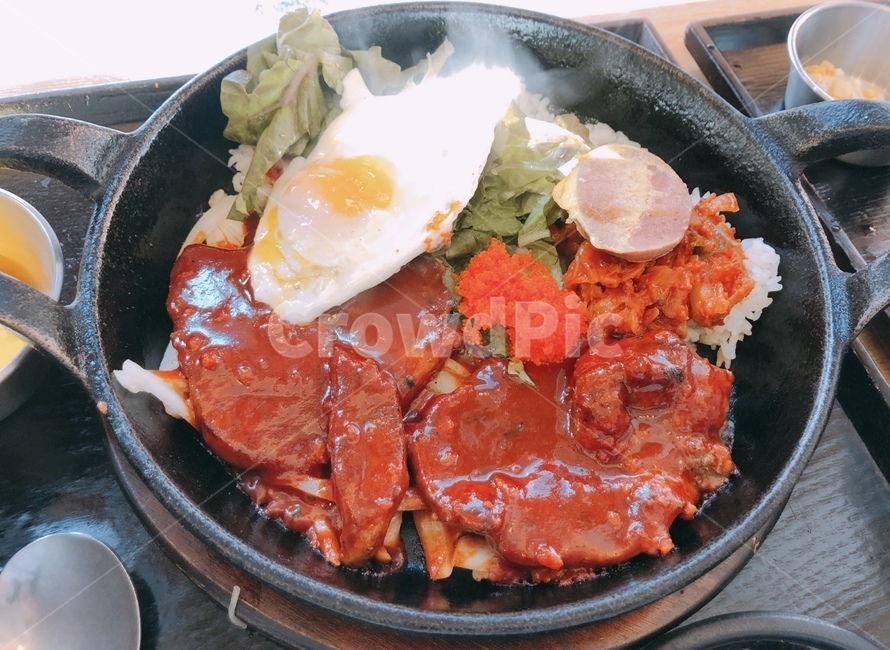 불고기,계란,밥,한식,맵다,한끼,음식,날치알,냄비,음식,식재료,요리,food,cook,meal,dishes,food reserves