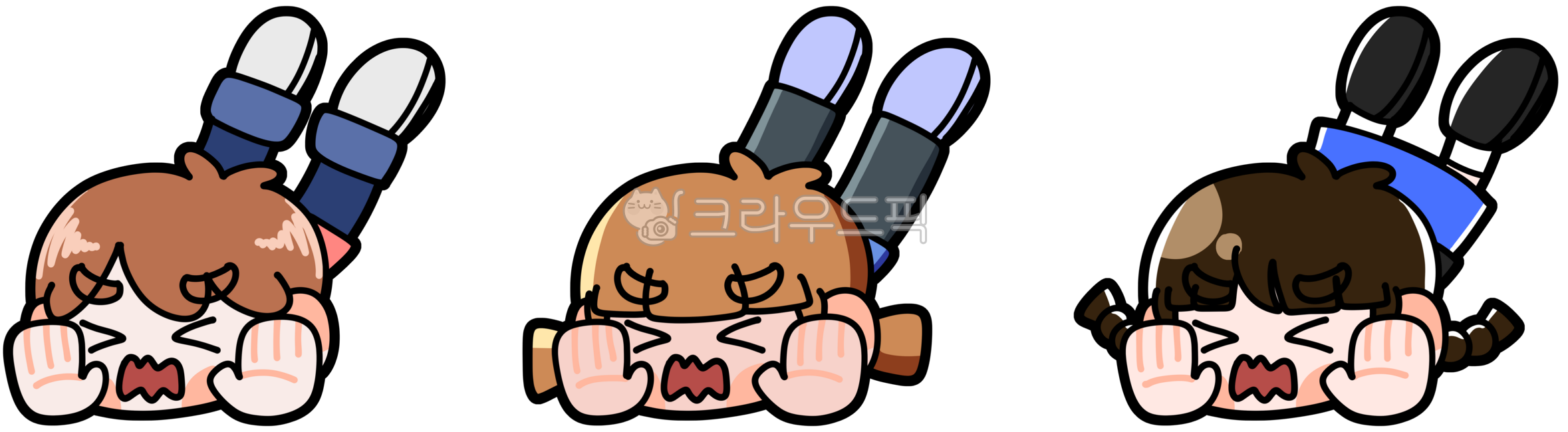 캐릭터,귀여운,애니메이션,표정,그림,일러스트,넘어짐,쓰러짐