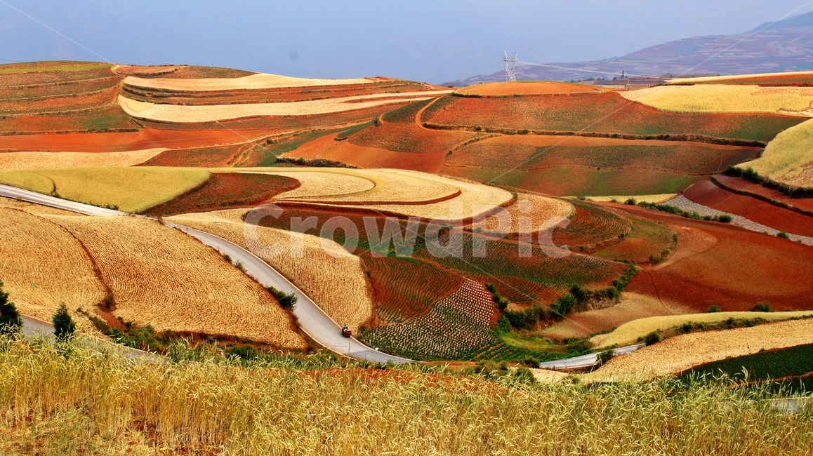 nature,자연,outdoors,옥외,landscape,경치,plateau,고원,scenery,풍경,hill,언덕,field,들,중국,운남성,홍토지,운남홍토지,비경,패턴,자연,풍경,nature,landscape,해외,외국,세계,foreign,oversea,world,세계자연풍경,해외자연풍경,외국자연풍경,world nature landscape