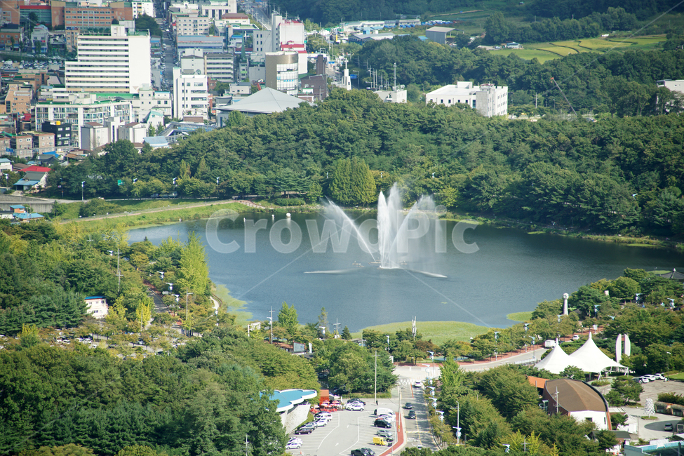 설봉공원,설봉산,이천시,관고동,이천도심,분수,저수지,호수,숲