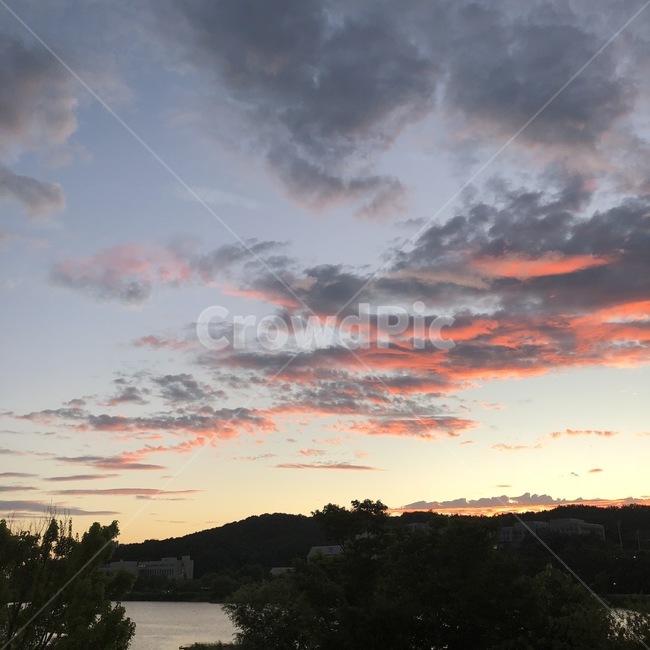 하늘,노을,해질녘,자연,경치,풍경,nature,sky,적운,날씨