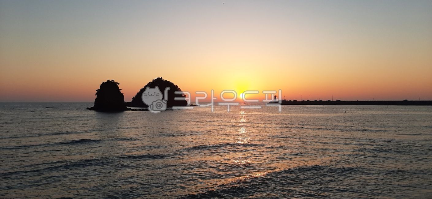 안면도,꽃지해수욕장,일몰,바다,자연,하늘,수평선,sunset