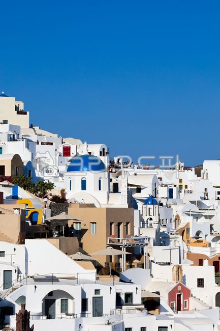 Greece,Santorini,Oia,Oia village,white building,parin roof,blue sky