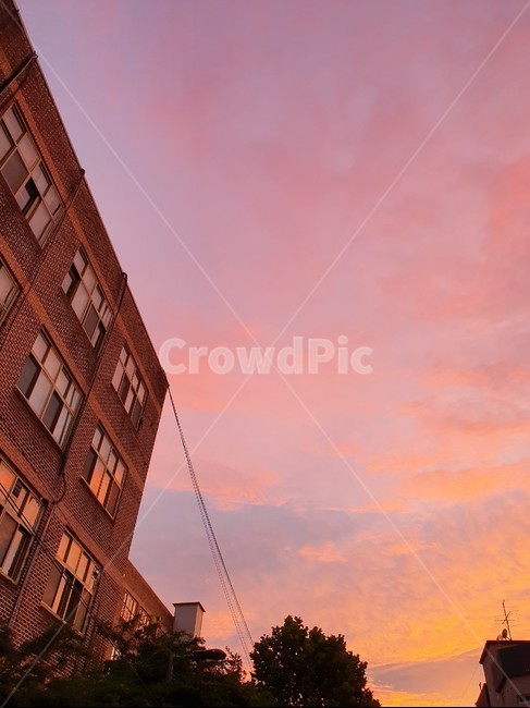 nature,자연,outdoors,옥외,sunset,sky,cloud,학교,school,하늘,구름,풍경,석양,노을