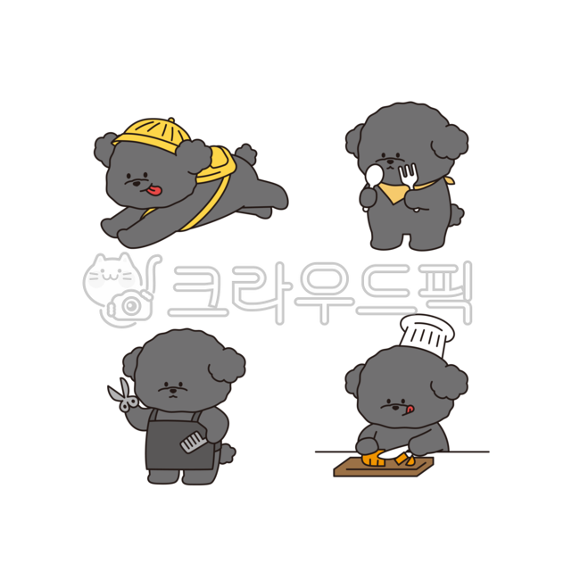 강아지,캐릭터,유치원,강아지유치원,간식,강아지간식,수제간식,미용,강아지미용,캐릭터로고,강아지로고,로고,푸들,까만푸들,동물