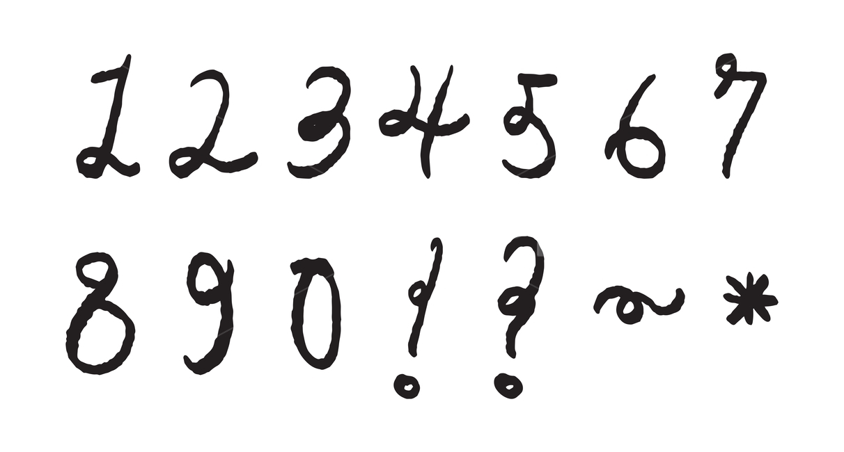 숫자,그래픽,벡터,손글씨,캘리그라피,일러스트,1,2,3,4,5,6,7,8,9,0,텍스트,글자,넘버,흑백,글,그래픽,일러스트레이션,graphic,illustration