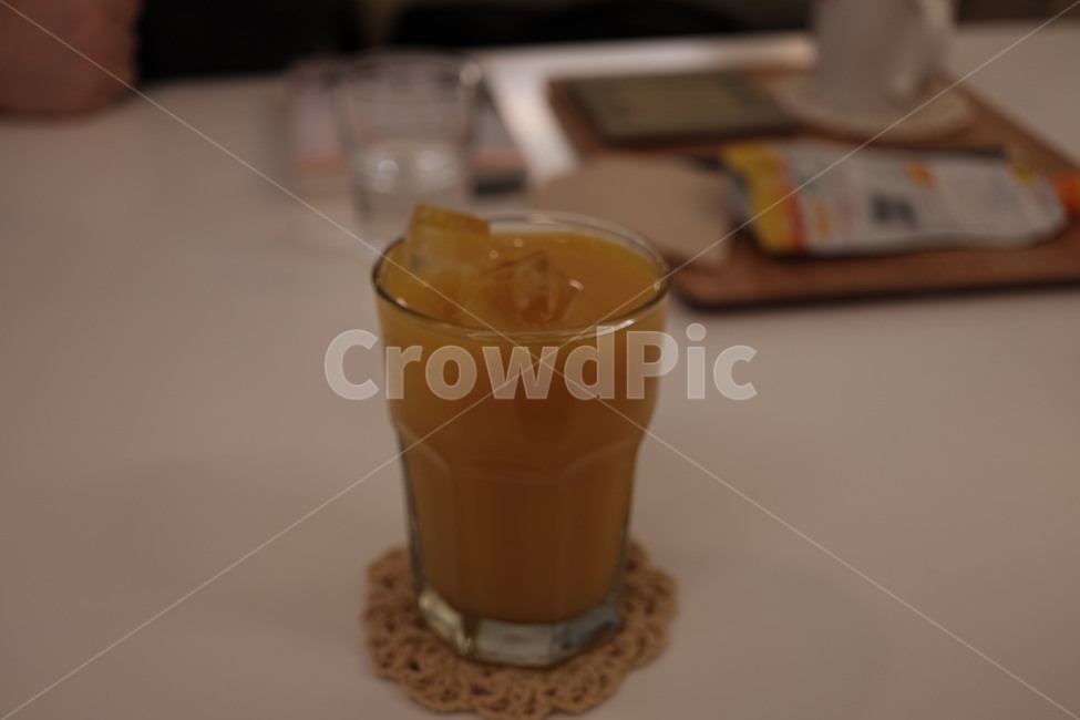 쥬스,juice,얼음,카페,컵받침,망고쥬스