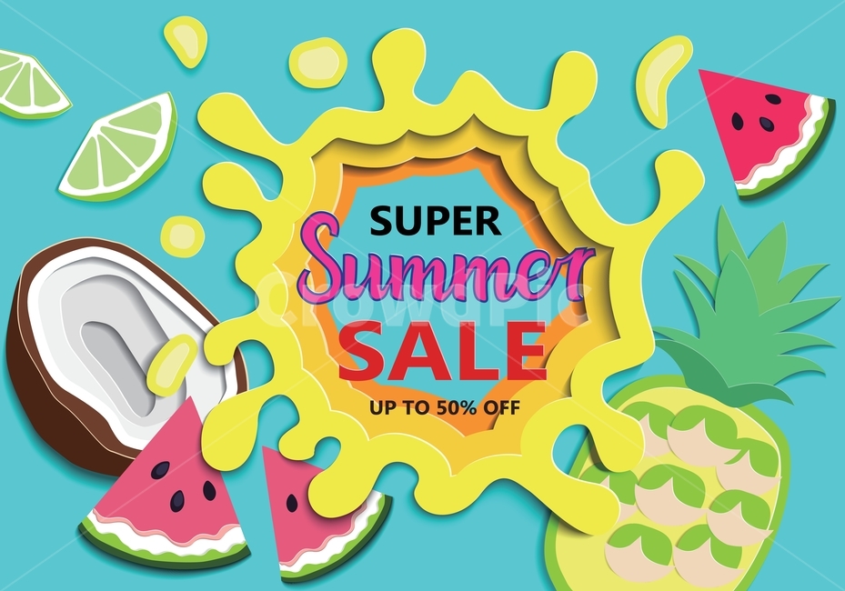 세일배너,여름,할인,배너,과일,papercut,fruite,수박,파인애플,라임,코코넛,coconut,watermelon,sale,discount,banner,vector,벡터,background,배경,summer,poster,포스터,여름,계절,summer,season,그래픽,일러스트레이션,graphic,illustration