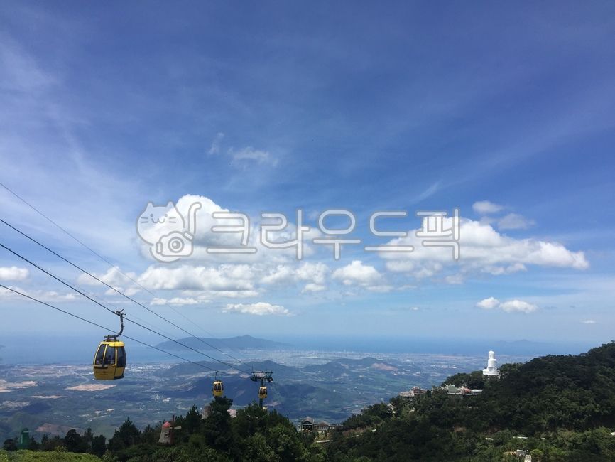 베트남,바나힐,케이블카,파란하늘,산,cablecar
