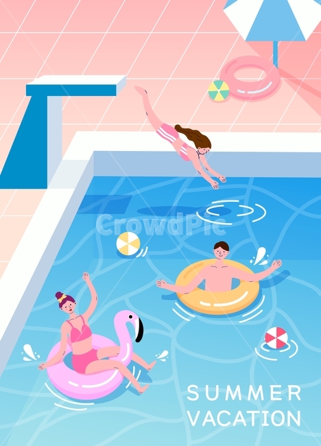 여름,여행,방학,휴가,여름방학,여름휴가,여름여행,수영장,튜브,파라솔,워터파크,다이빙,수영,여름,계절,summer,season,여행,휴가,traveling,vacation,trip,그래픽,일러스트레이션,graphic,illustration