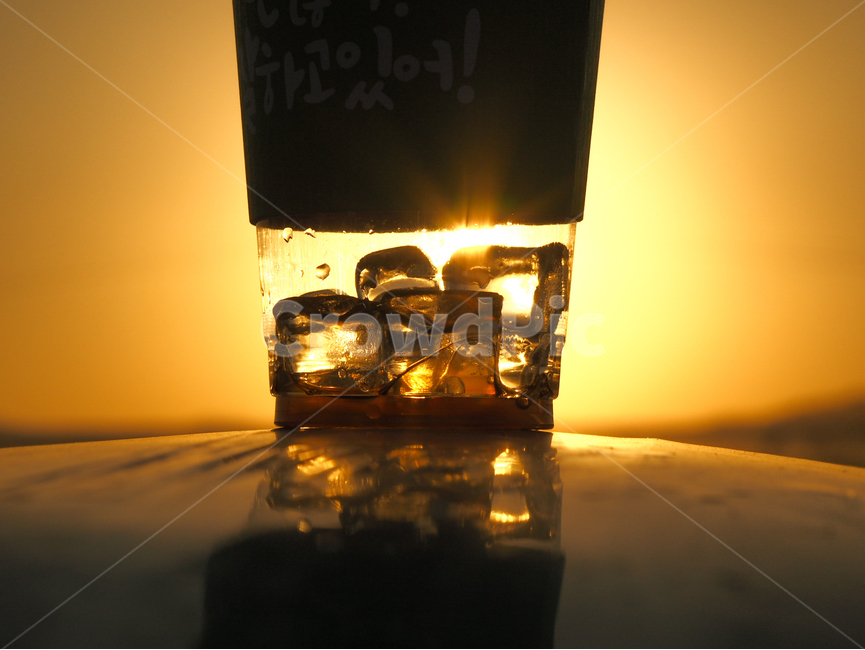 얼음,노을,일회용컵,테이크아웃,아이스커피,아이스,음료수,drink,beverage