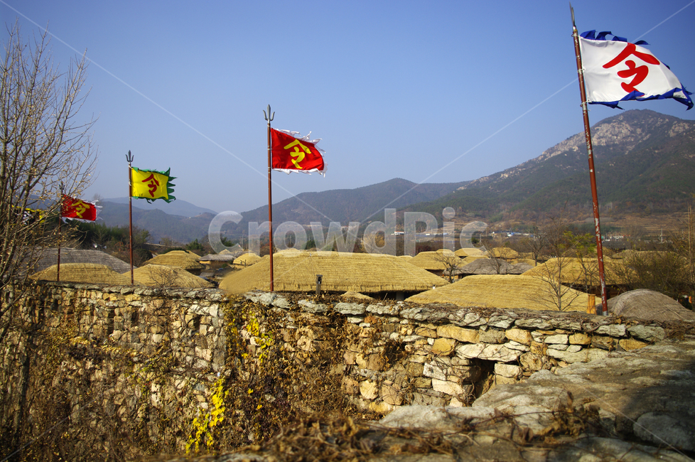 초가지붕,전통가옥,한국,마을,읍성,풍경,낙안읍성,시골,마을,풍경,landscape,country,rural,town,한국전통,한국문화,korean traditional,korean culture