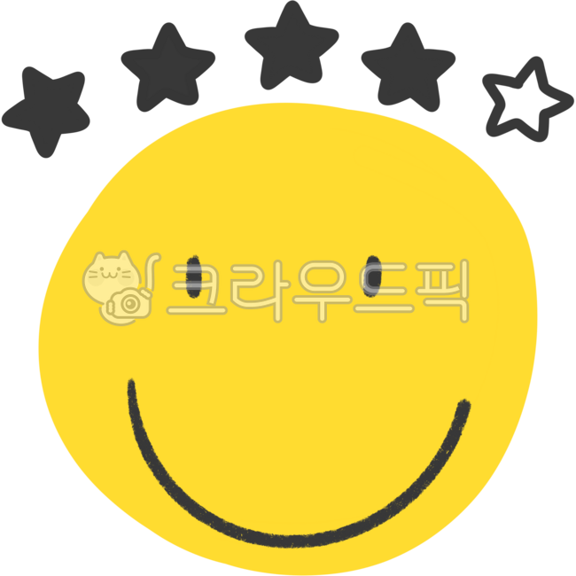 Yellow smile,smile sticker,star rating,satisfaction,rating,star rating sticker,satisfaction,laughter,smile,yellow circle,yellow,4 points,4 stars