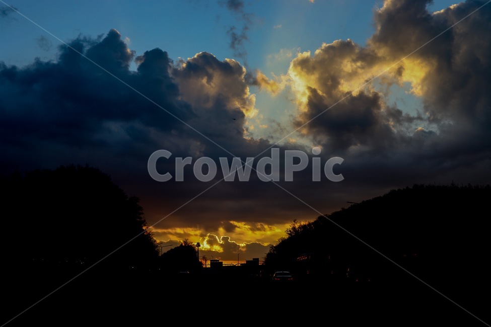 하늘,구름,날씨,자연,nature,outdoors,옥외,weather,cloud,sky,cumulus,적운,노을,석양
