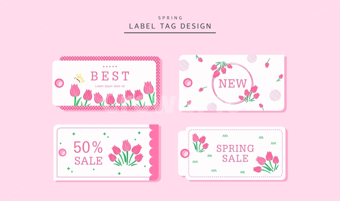 태그,라벨,드로잉,시즌,계절,봄,꽃,꽃송이,디자인,배경,가격,가격표,네임텍,쇼핑,쇼핑몰,이벤트,스티커,디자인소스,튤립,그래픽,일러스트레이션,graphic,illustration