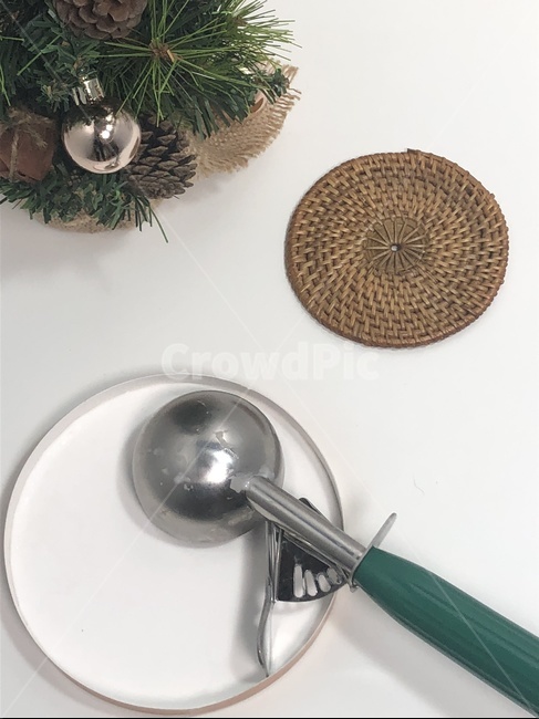 스쿱,티코스터,아이스크림,녹색,크리스마스,사물,물건,오브젝트,thing,object,matter