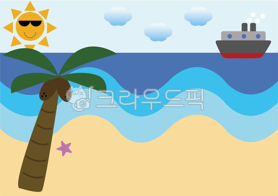 Summer sea,kindergarten,daycare,background,children,education,educational institution,coast,environment composition,environment board,summer background,learning materials,seaside,sandy beach,boat,vacation,tube,water goggles,beach,palm t