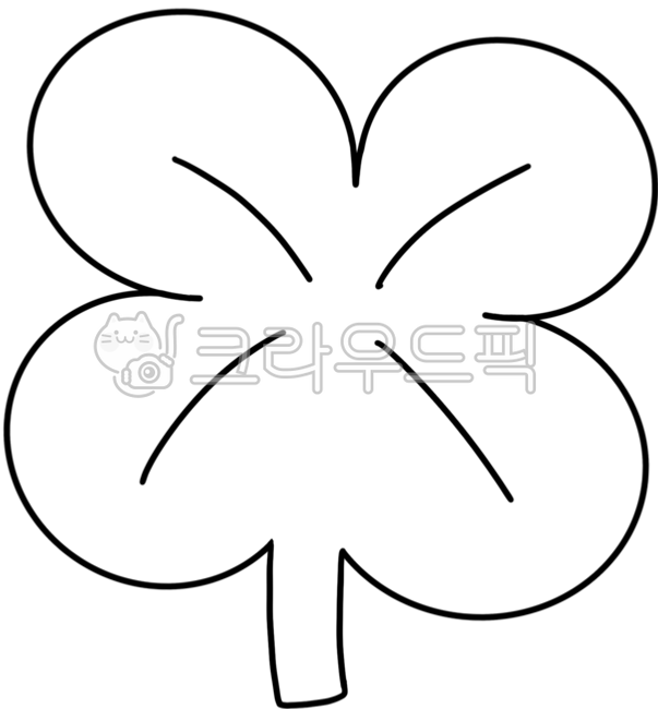 네잎클로버,클로버,네잎,풀,장식,아이콘,클로버아이콘,네잎클로버아이콘,세잎클로버,행운,행복,세잎,라인드로잉,색칠