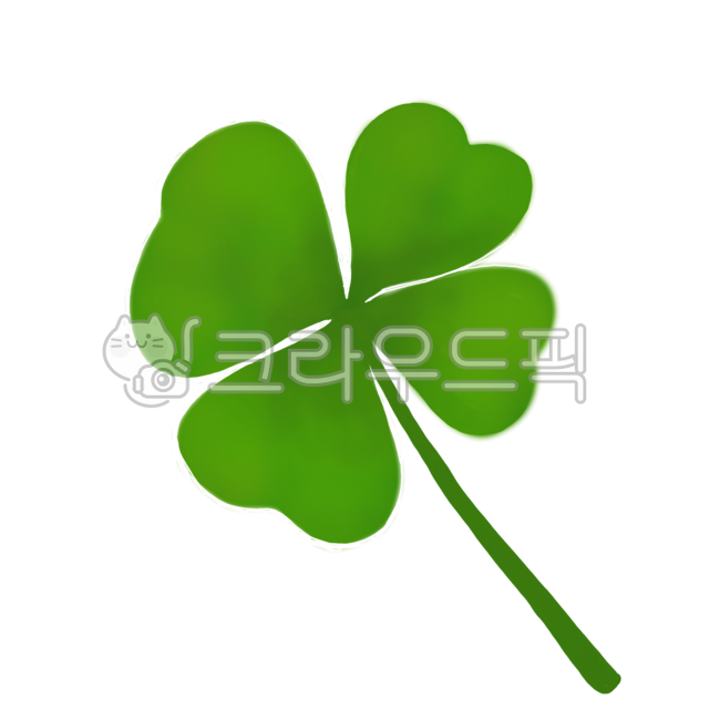 네잎클로버,클로버,네잎클로버일러스트,식물,행운,초록색잎,green,그래픽,일러스트레이션,graphic,illustration