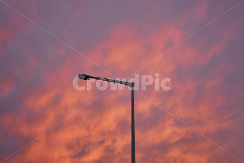 lamppost,램프포스트,일몰,붉은하늘,노을