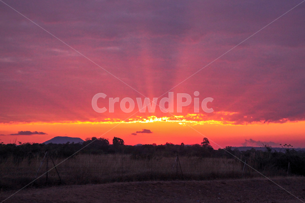 노을,해,일몰,하늘,구름,sunset,africa,malawi,sun,sky,cloud,빨강,주황,노랑,들판