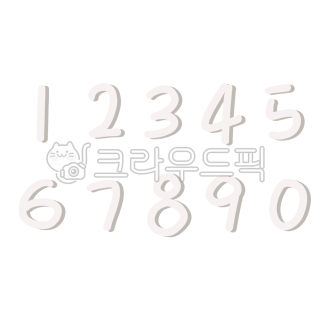 숫자, 굿노트스티커, 스티커, number, text, 사진,이미지,일러스트,캘리그라피 - Zzi작가