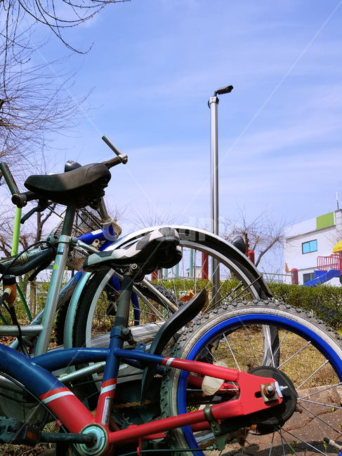 봄,공원,풍경,spring,view,tree,vehicle,bicycle,자전거,차량,bike,wheel,바퀴