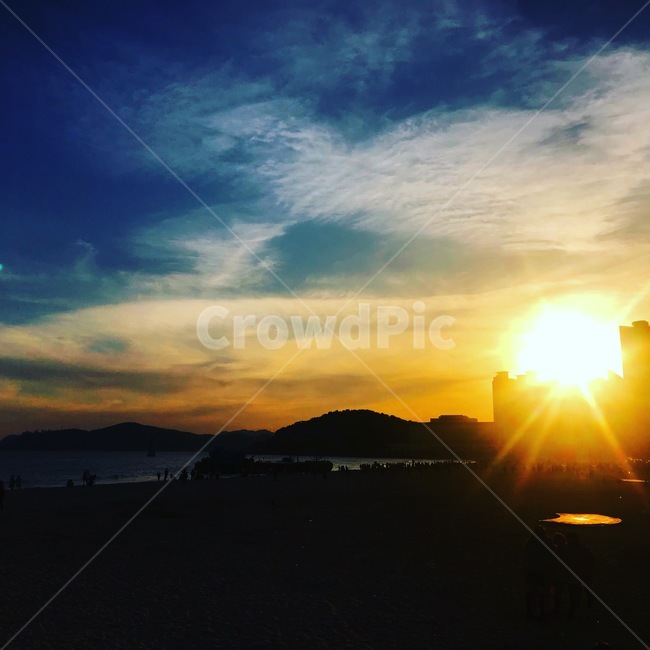 노을,석양,하늘,구름,풍경,바다,해운대,자연,풍경,nature,landscape,light,빛,flare,플레어,sunlight,햇빛,outdoors,옥외