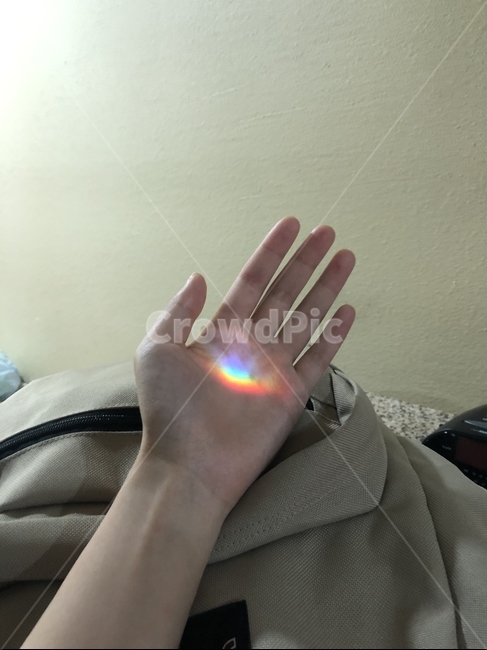 무지개,손,자연,빛,손바닥,손가락,finger,hand,신체일부,몸,body