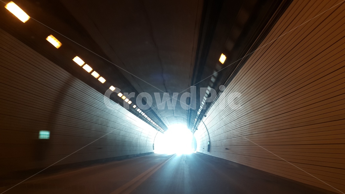터널,빛,도로,운전,끝,마침