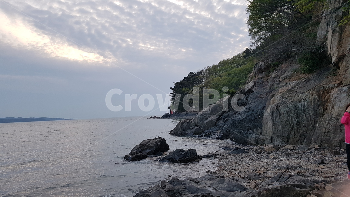 안산,대부해솔길,절벽,돌,바다