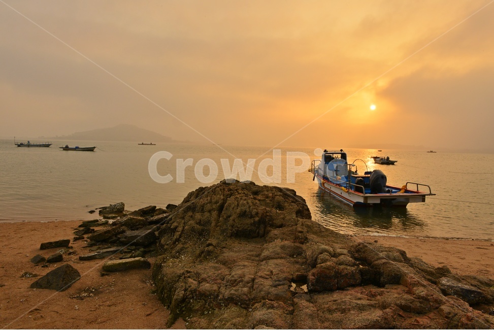 전남,무안,현경면,일몰,배,바다,watercraft,선박,boat,홀통해변,산업,industry,industrial,어업,fishery,fishing industry