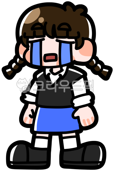 슬픈,캐릭터,애니메이션,귀여운,그림,일러스트,눈물,오열,기분안좋음,기분