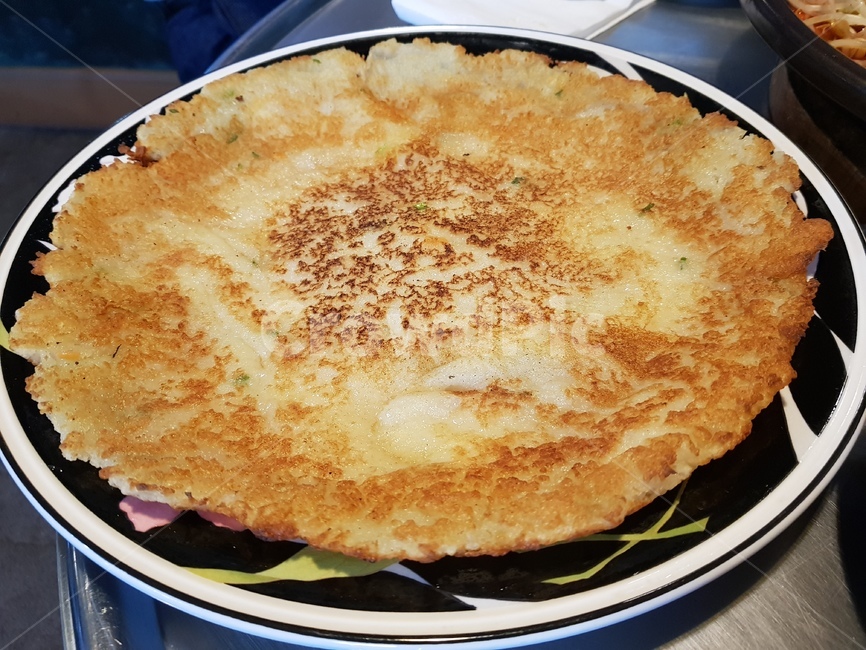부침개,전,감자요리,원형,한국음식