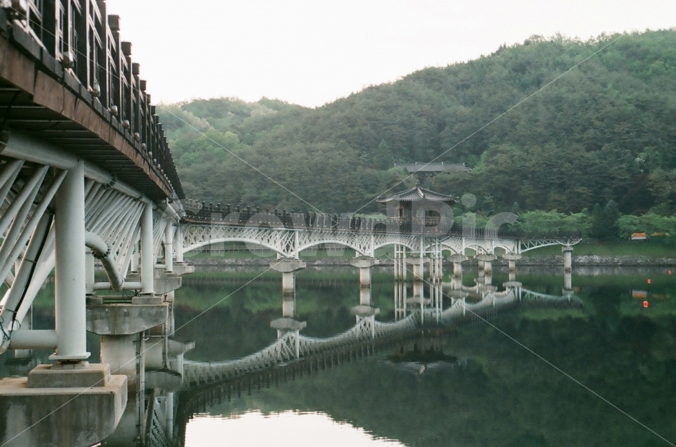 안동,안동영월교,영월교,다리,반영,필름사진,자연,풍경,nature,landscape,한국전통,한국문화,korean traditional,korean culture,architecture,건축물,building,건물,bridge