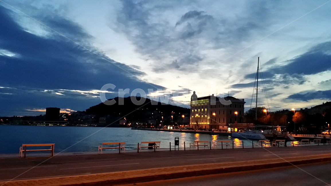 크로아티아,스플리트,저녁,구름,항구,split,해외,croatia,외국