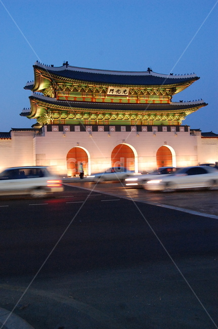 광화문,경복궁,거리,저녁,도로,building,architecture