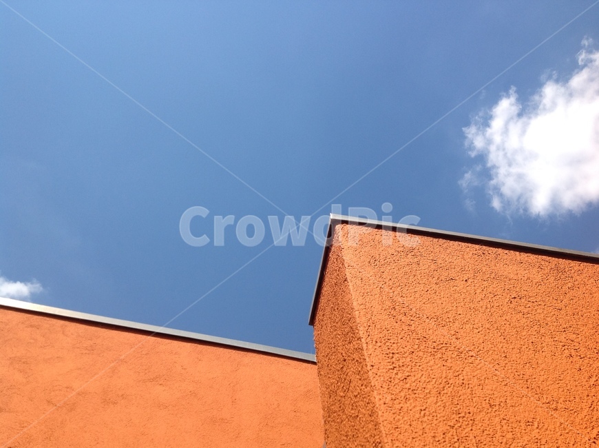 콘크리트,색채,보색,하늘,구름,건물,concreate,sky,vivid,orange,building,architecture,cloud,molding,건축물,건물외관,exterior,building,structure,architecture,construction