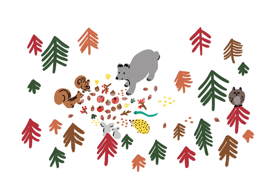 동물,동물그림,일러스트,animals,illust,다람쥐,곰,고슴도치,동물친구들,숲,숲속,동물일러스트,나무,자연,동물,animal,포유류,mammal,그래픽,일러스트레이션,graphic,illustration